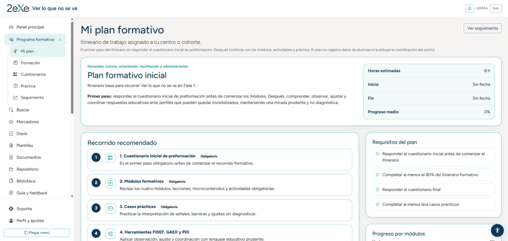 2eXe Plan formativo