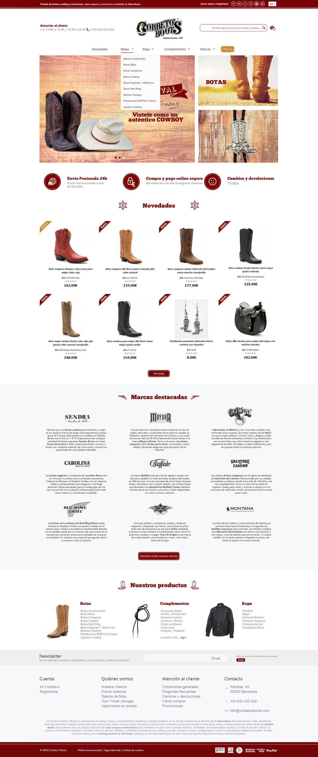 Corbeto´s Boots - ecommerce