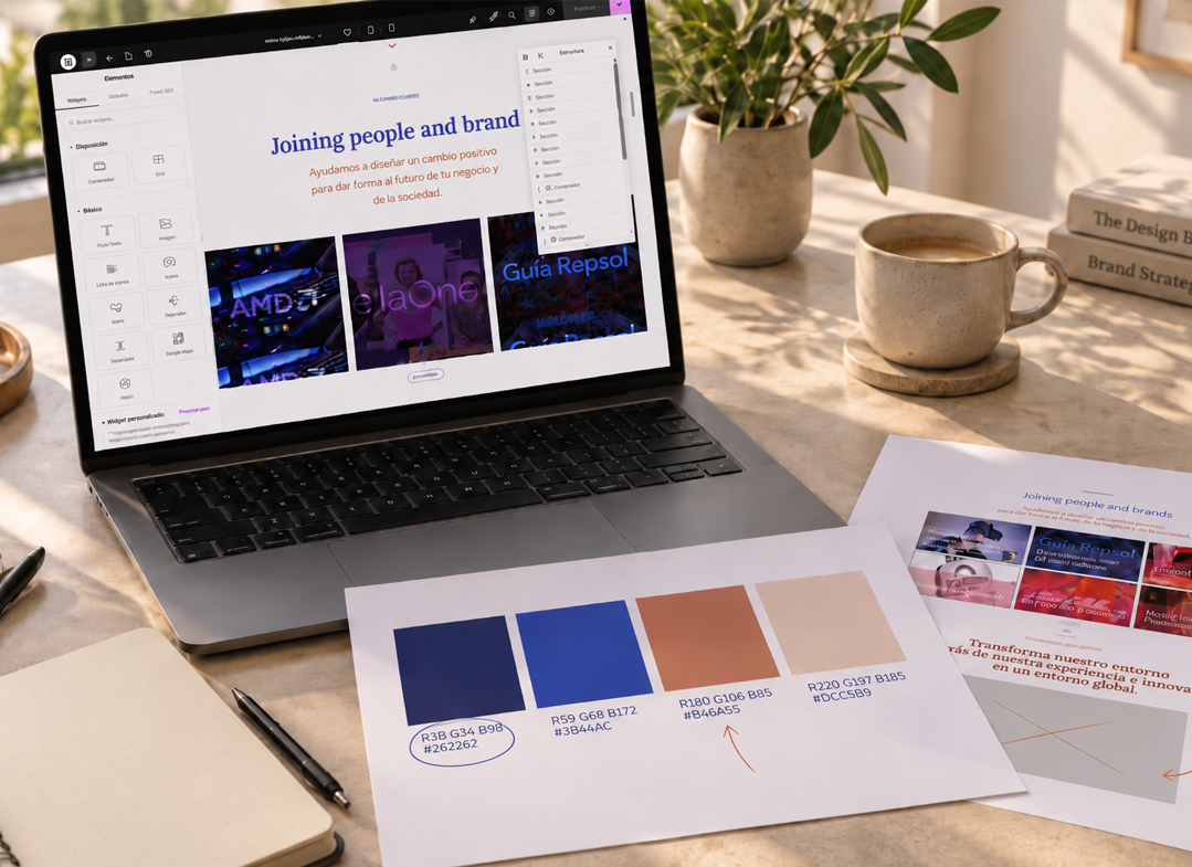 Imagen de portátil con proyecto BeConfluence